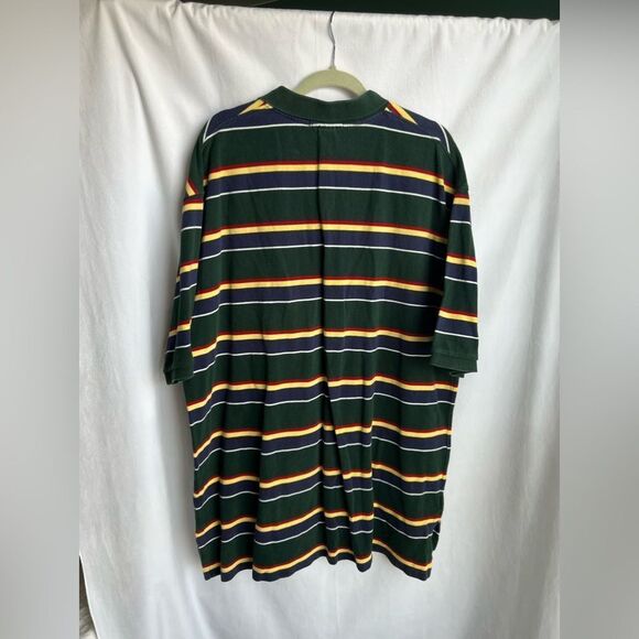 Polo Ralph Lauren Men's Polo Shirt Green Blue Stripe 2LT - Picture 3 of 5